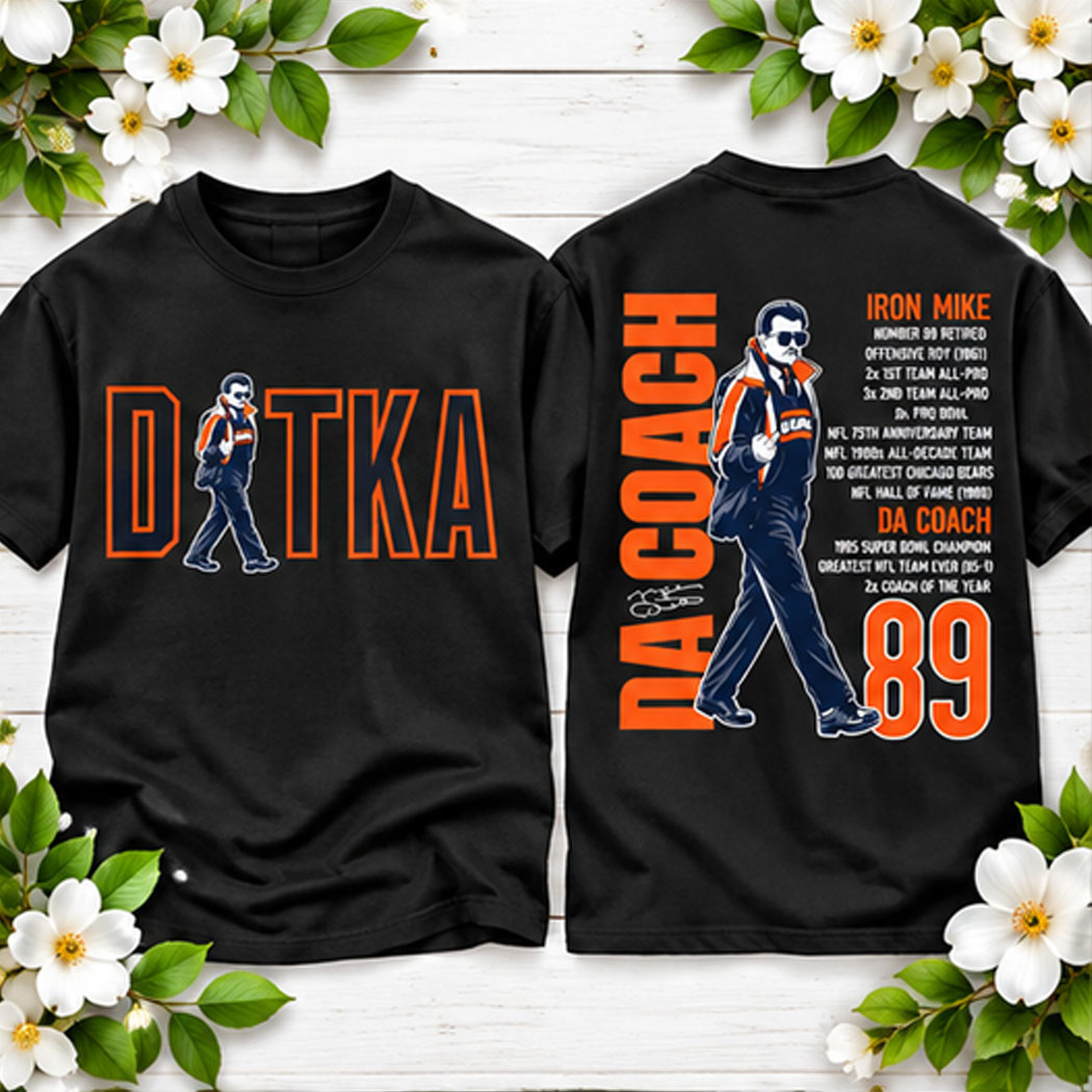 Ditka Football Fan Shirt, Da Coach 89 Graphic Tee