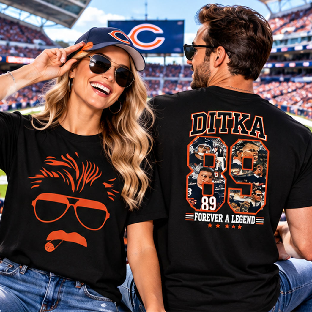 Mike Ditka 89 Forever A Legend Chicago Football Tribute T Shirt