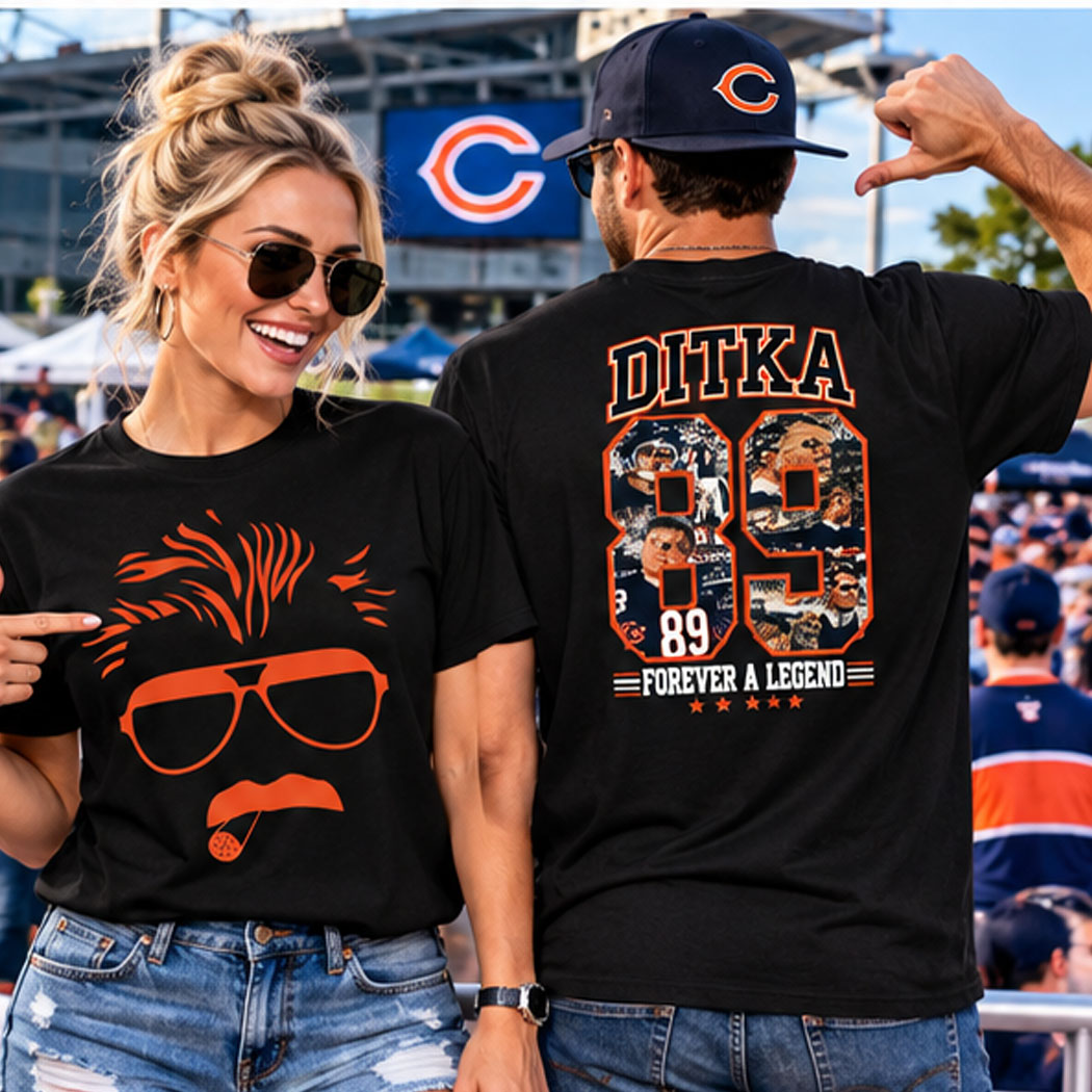 Mike Ditka 89 Forever A Legend Chicago Football Tribute T Shirt