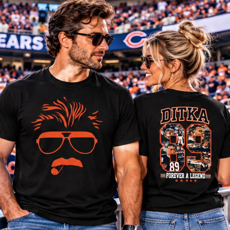 Mike Ditka 89 Forever A Legend Chicago Football Tribute T Shirt