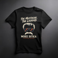 Mike Ditka T-Shirt, The Mustache The Legend Chicago Bears Graphic